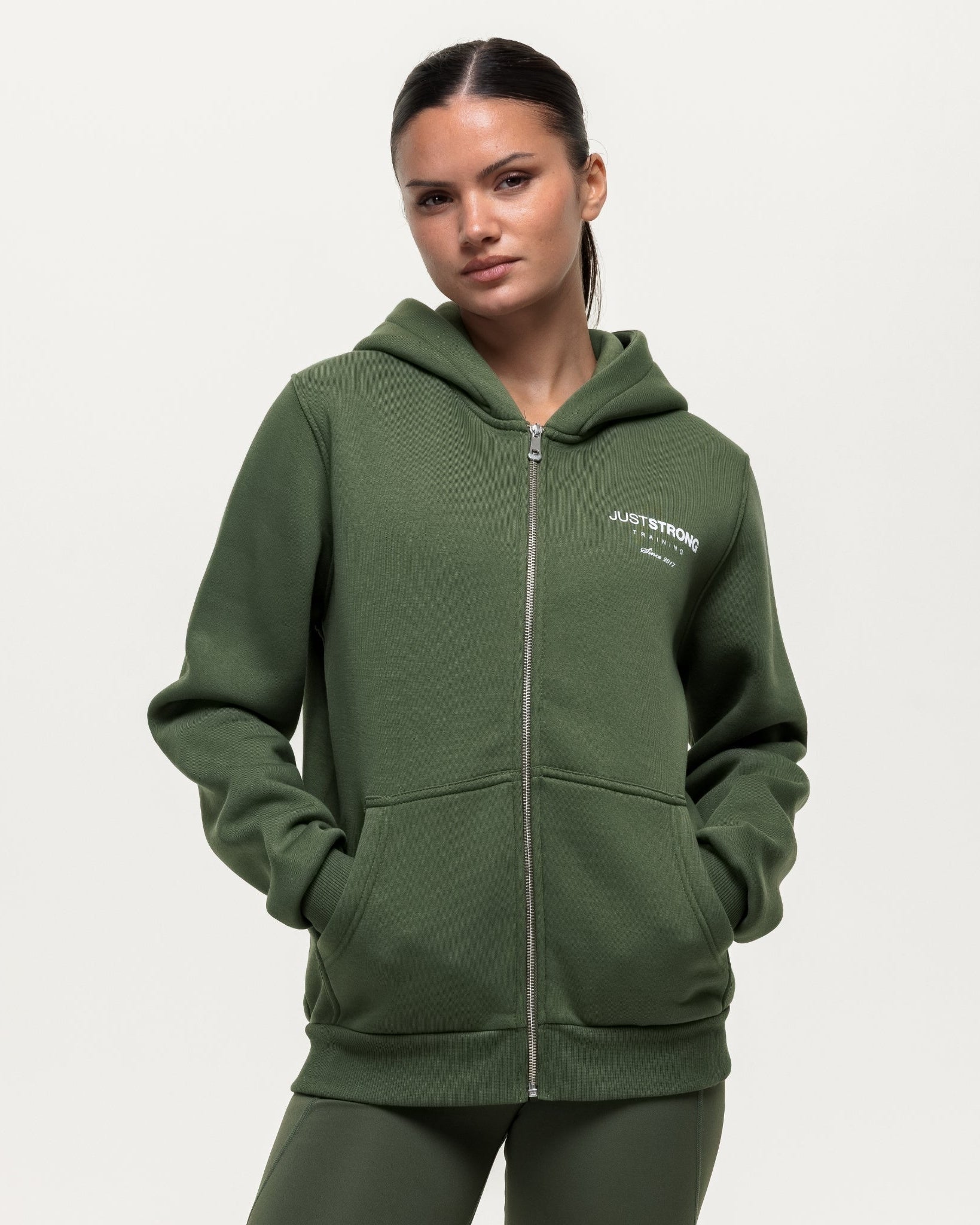 Training Essentials Motion Zip Hoodie - Khaki