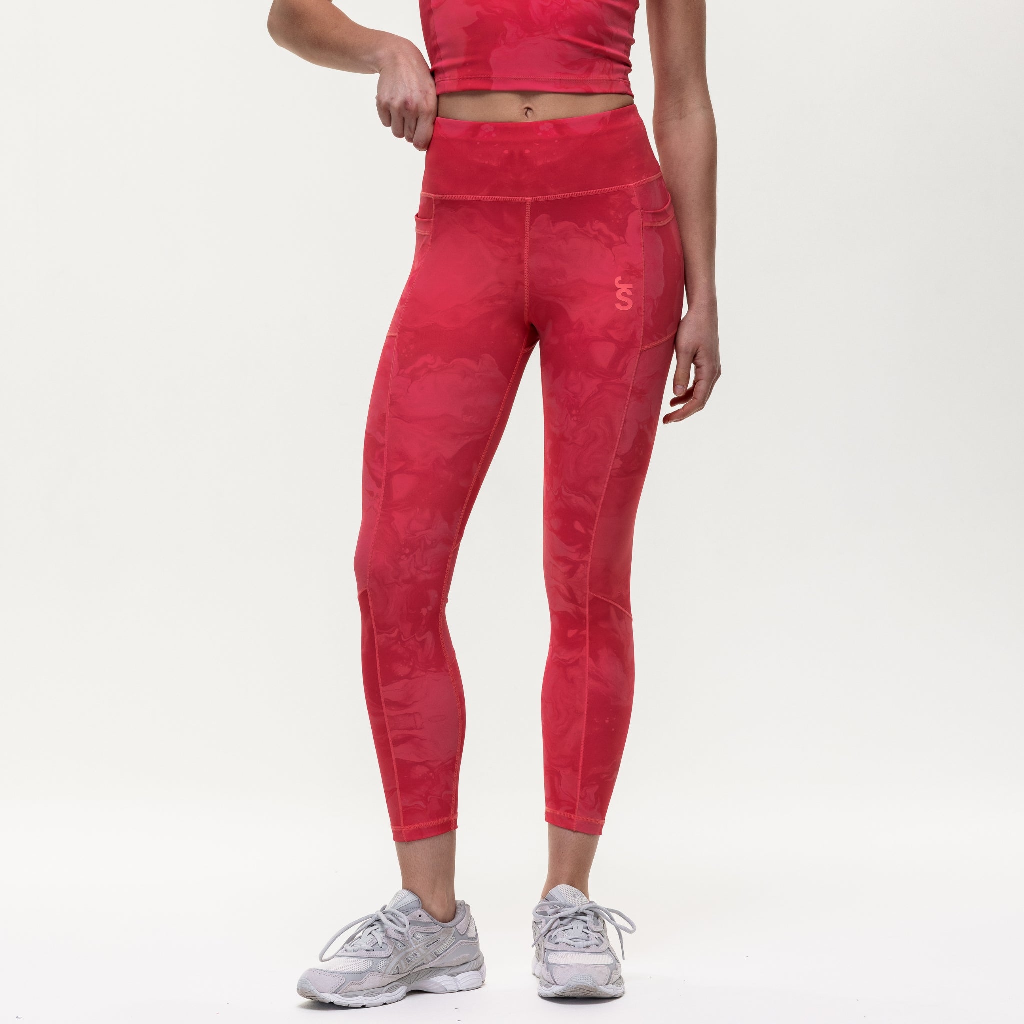 Power 7/8 Training Leggings - Coral Marble