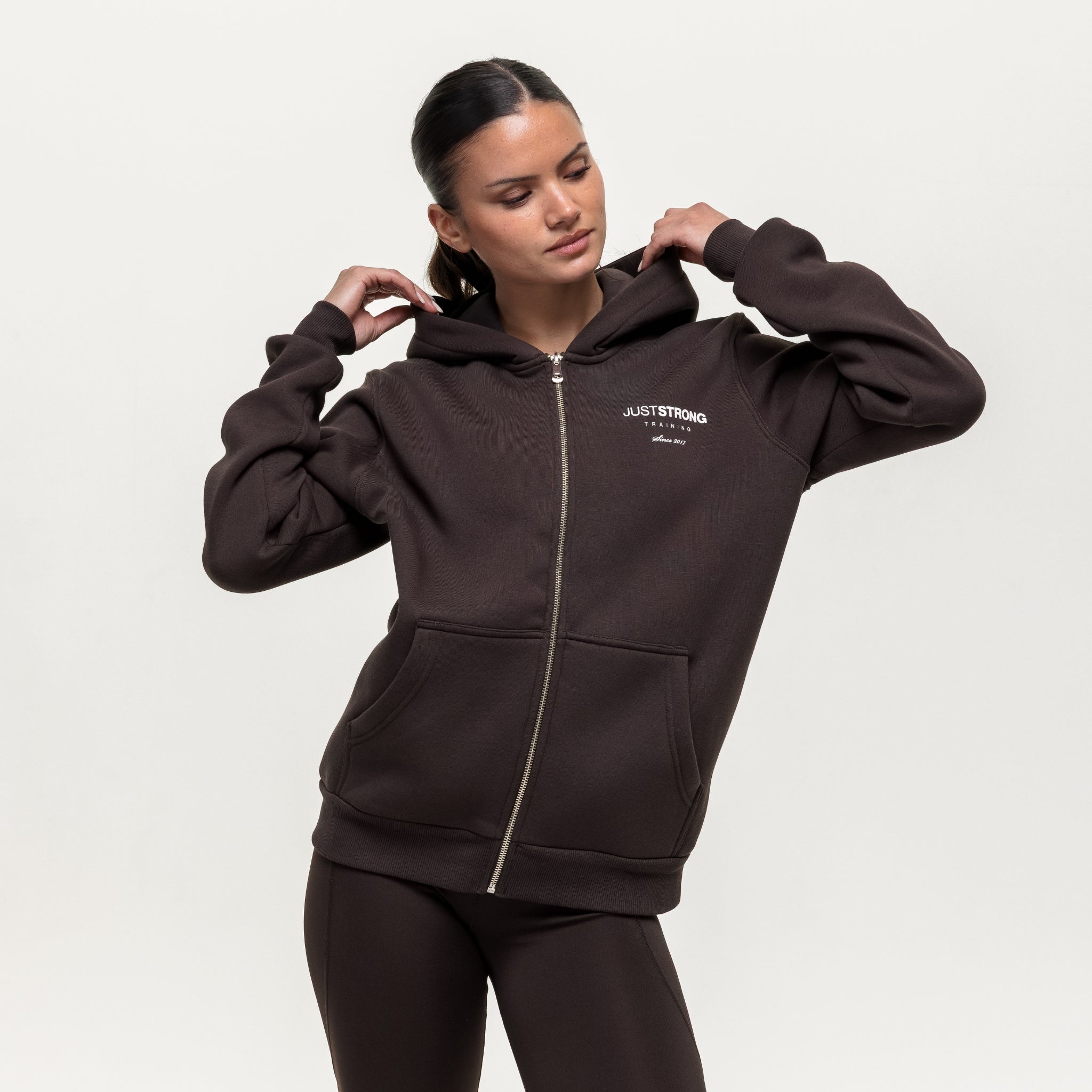 Training Essentials Motion Zip Hoodie - Cocoa