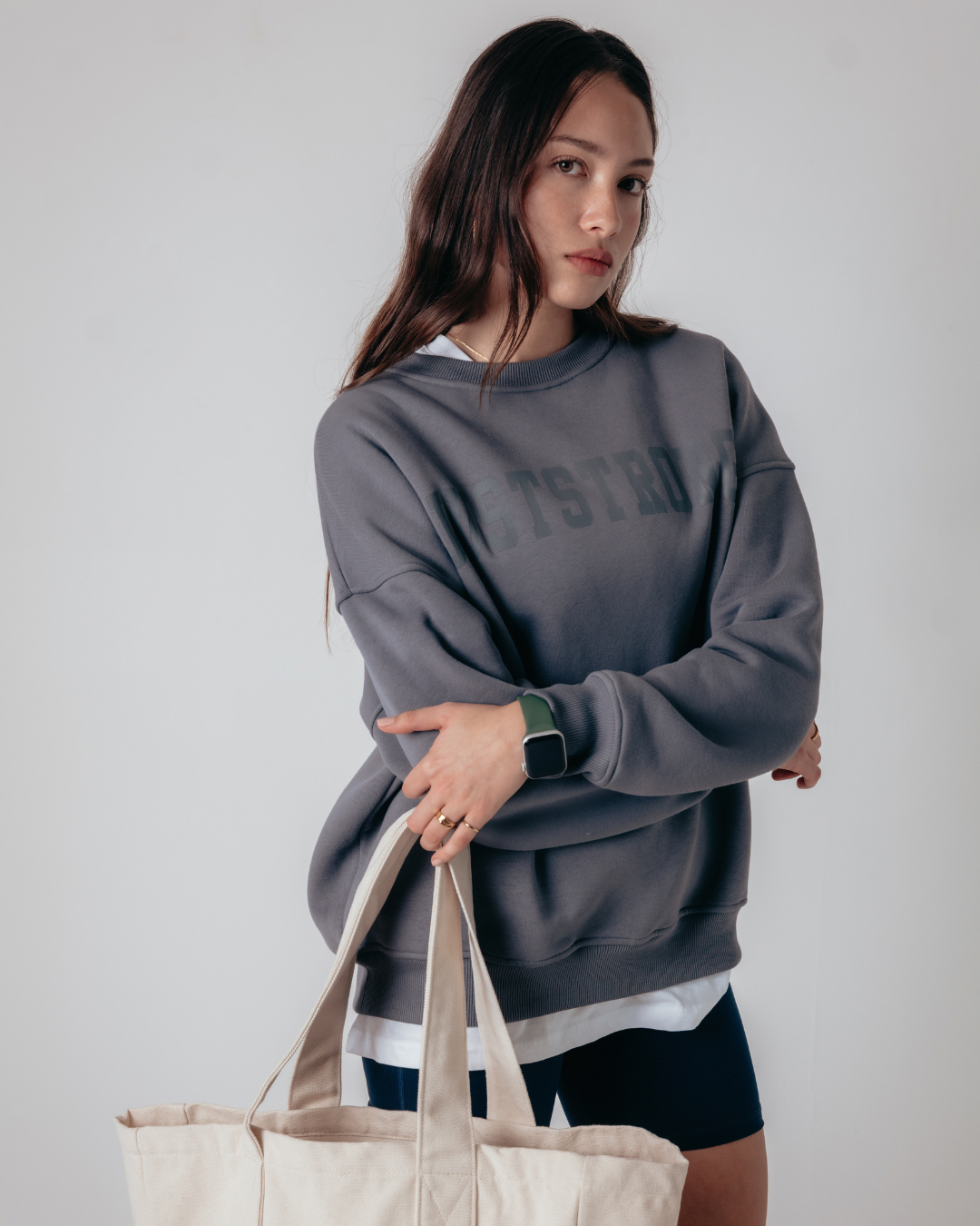 Essentials Oversized Crew - Graphite