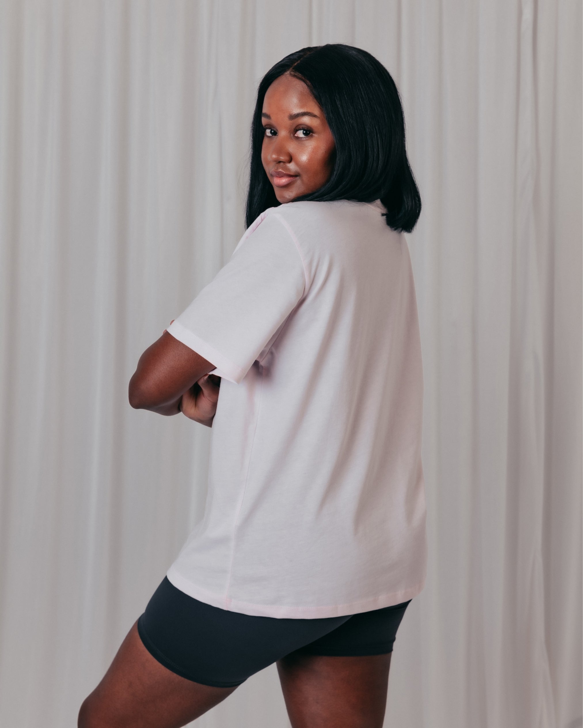 Rise Boyfriend Tee - Washed Pink