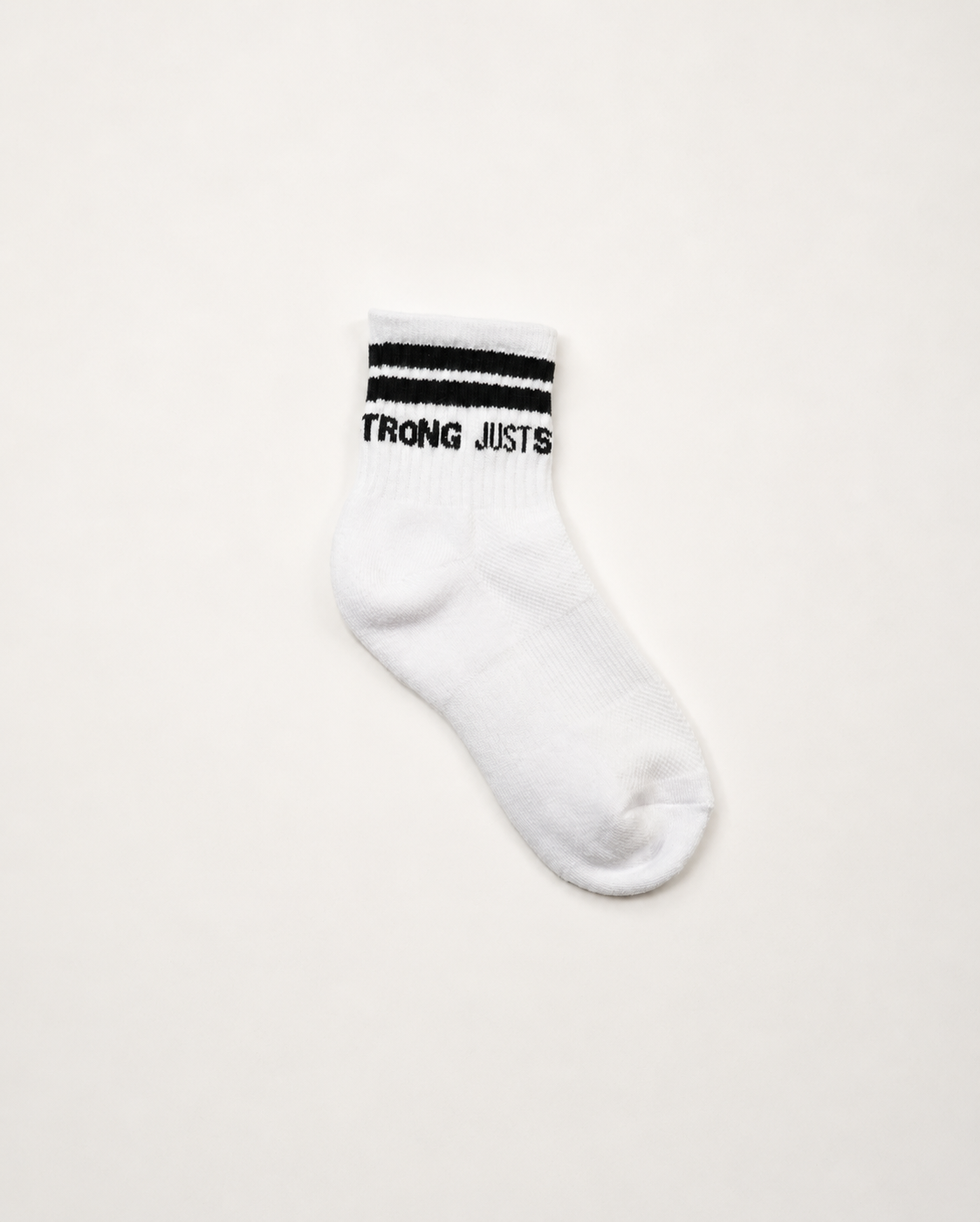 JUSTSTRONG CREW SOCK - White (PACK OF 3)