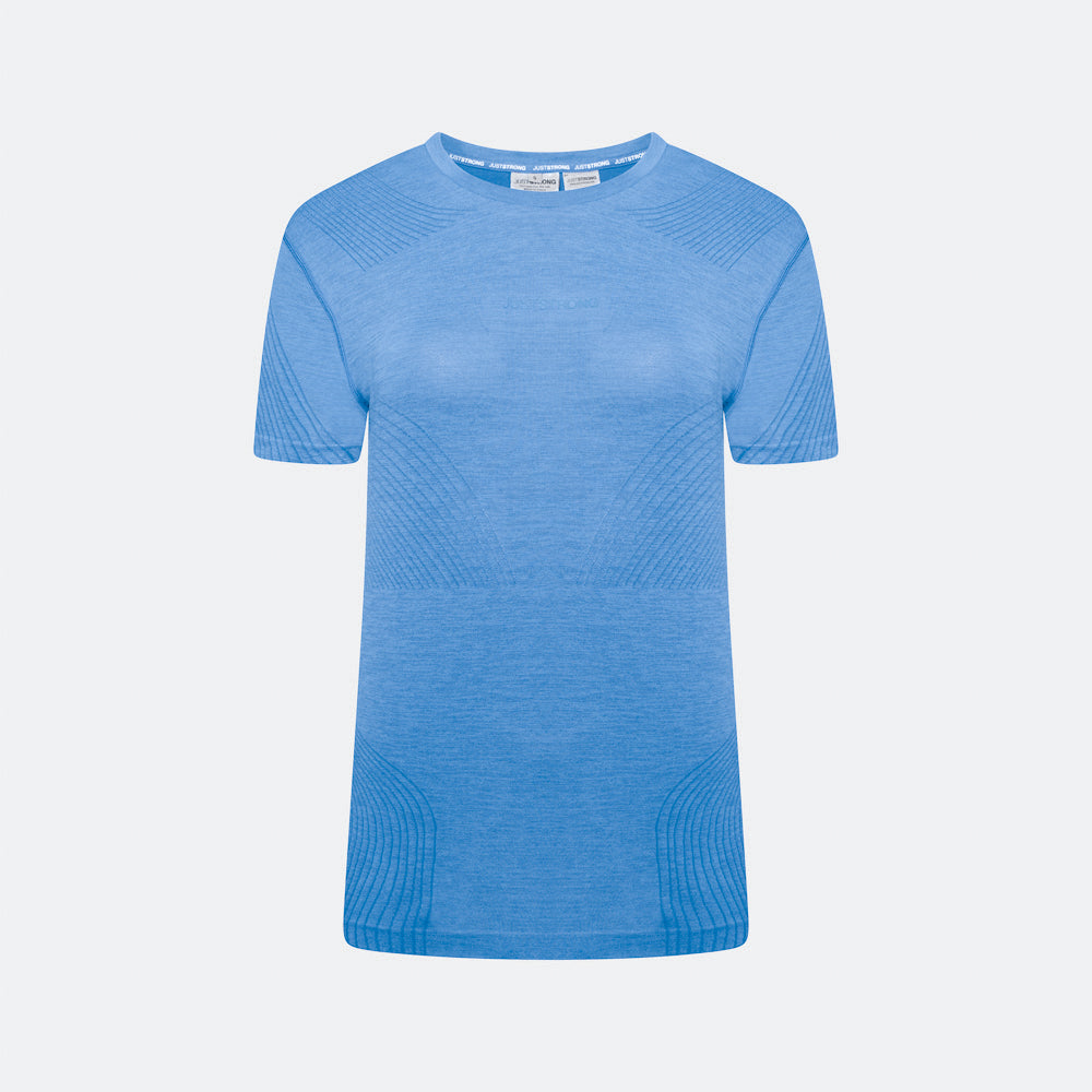 Laser Seamless Workout Tee - Royal Blue