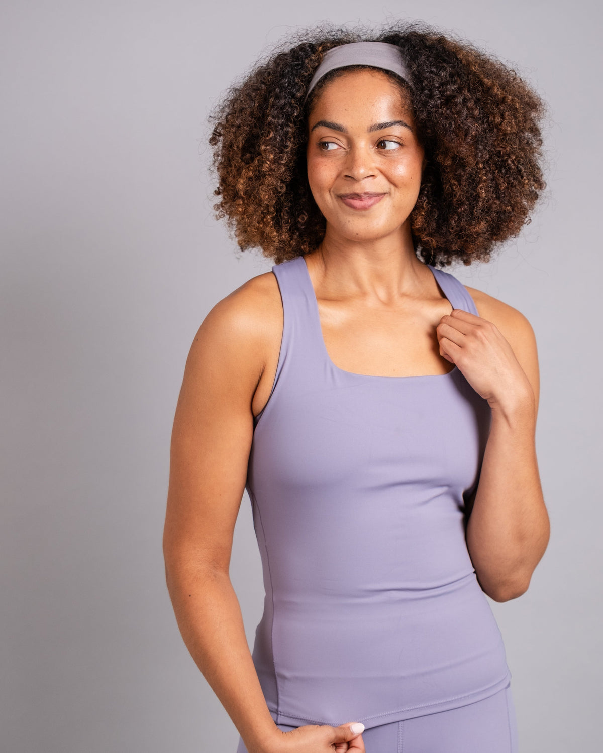 Racer Back Tank - Purple Ash