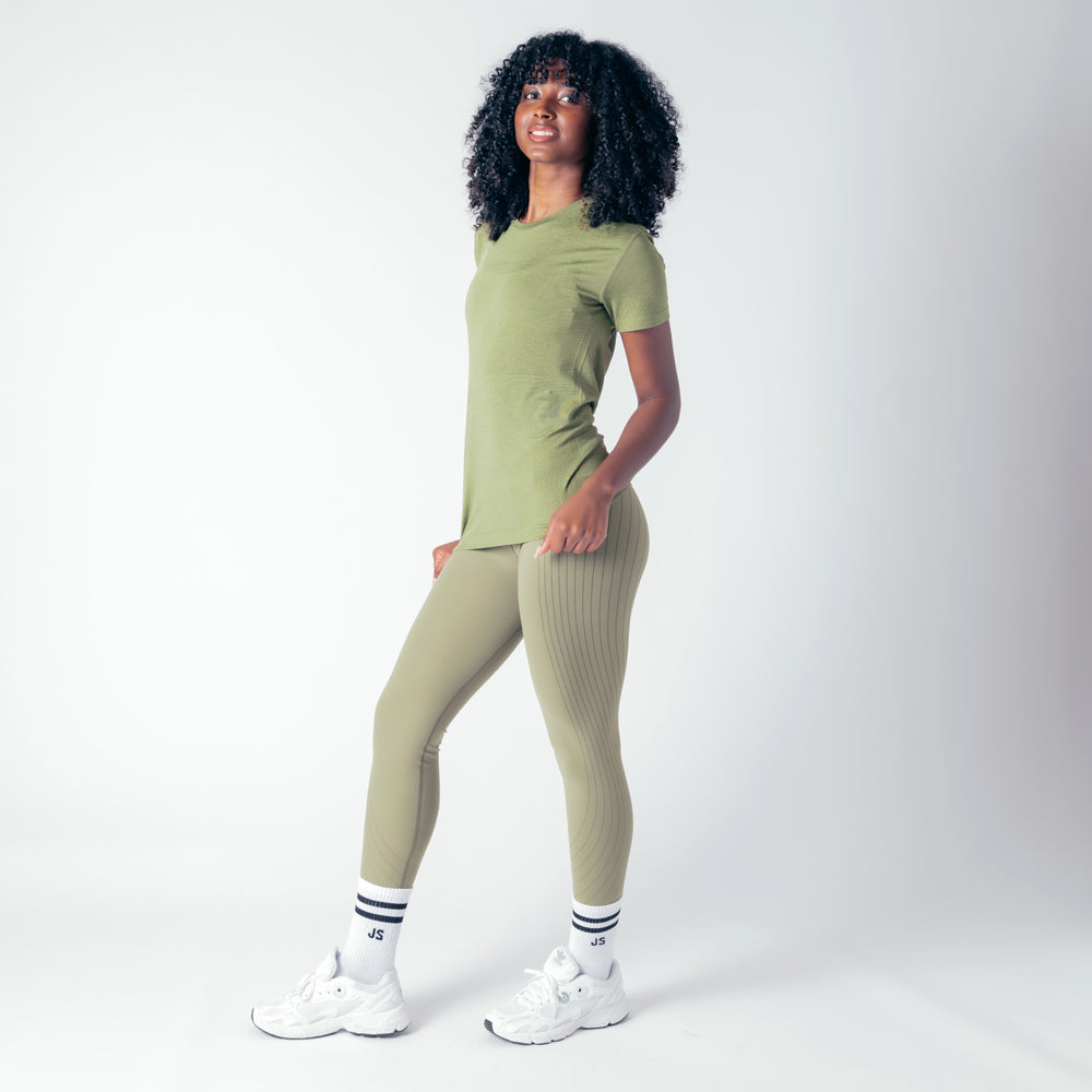 Agility Workout Leggings - Military Green