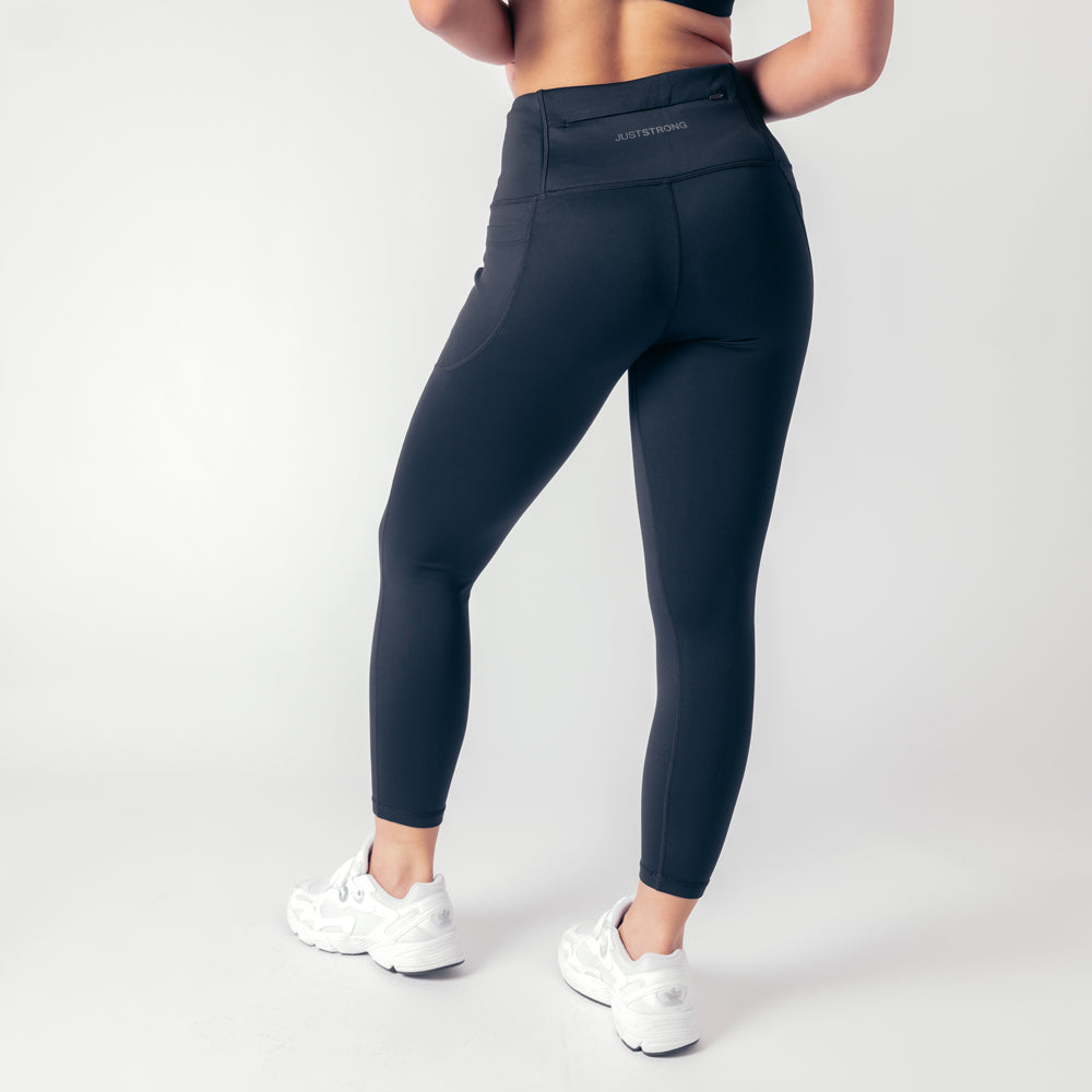 High Rise 7/8 Genesis Leggings - Black Onyx