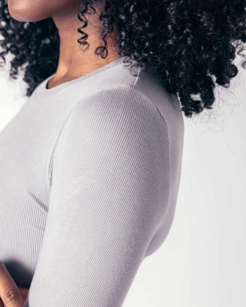 Long Sleeve Workout Tee - Shadow Grey